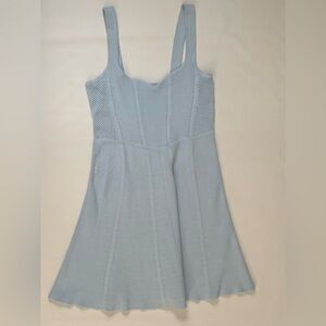 AMERICAN EAGLE OUTFITTERS Light Blue Summer Casual Knit Dress Medium